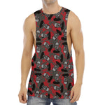 Horror Frankenstein Pattern Print Men's Muscle Tank Top
