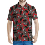 Horror Frankenstein Pattern Print Men's Polo Shirt