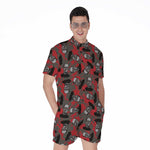 Horror Frankenstein Pattern Print Men's Rompers