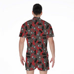 Horror Frankenstein Pattern Print Men's Rompers