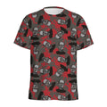 Horror Frankenstein Pattern Print Men's Athletic T-Shirt