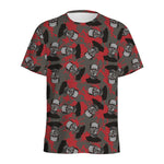 Horror Frankenstein Pattern Print Men's Sports T-Shirt