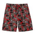 Horror Frankenstein Pattern Print Men's Swim Trunks