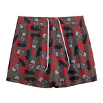 Horror Frankenstein Pattern Print Mesh Shorts