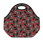 Horror Frankenstein Pattern Print Neoprene Lunch Bag