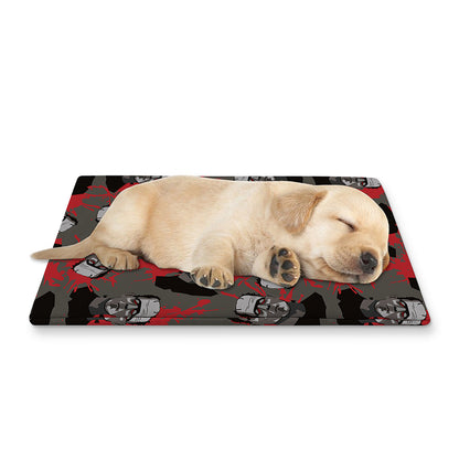 Horror Frankenstein Pattern Print Pet Cooling Mat Cover