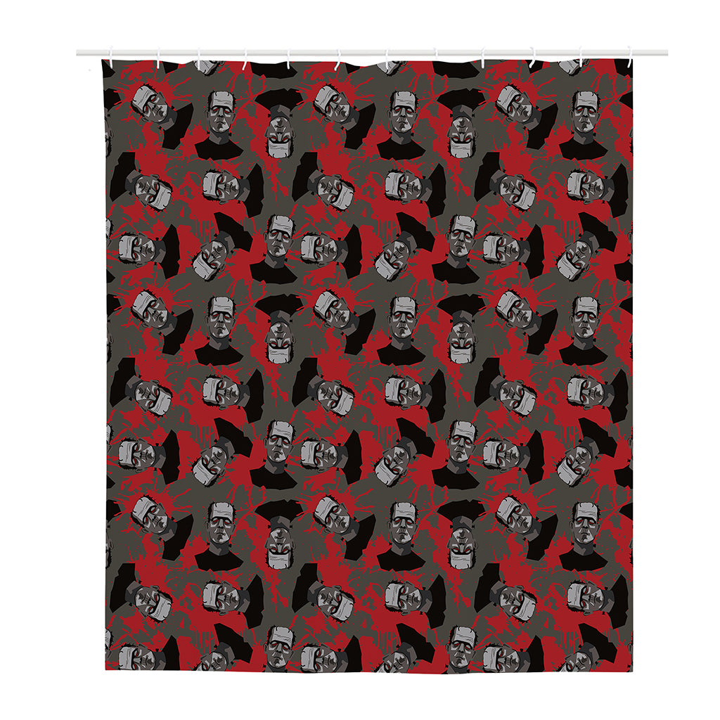 Horror Frankenstein Pattern Print Polyester Shower Curtain