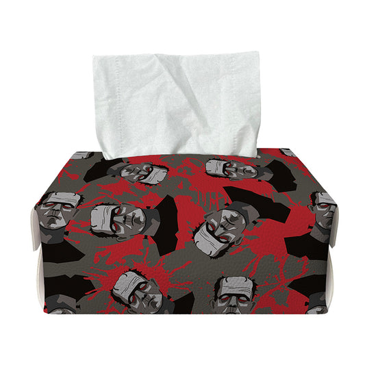 Horror Frankenstein Pattern Print Rectangle Tissue Box Cover