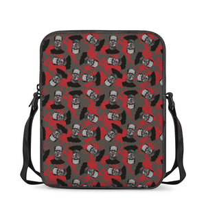 Horror Frankenstein Pattern Print Rectangular Crossbody Bag