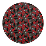 Horror Frankenstein Pattern Print Round Blanket