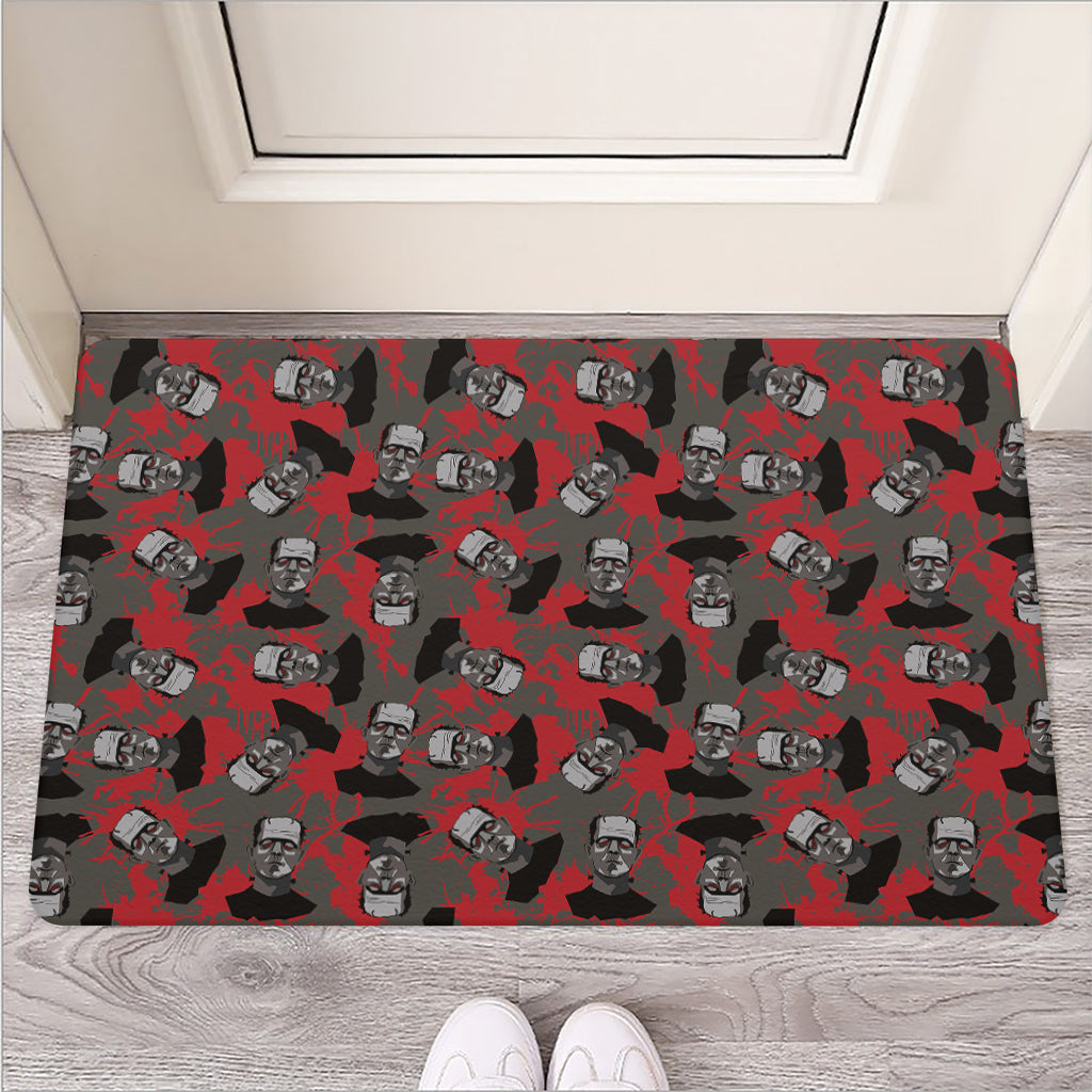 Horror Frankenstein Pattern Print Rubber Doormat