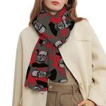 Horror Frankenstein Pattern Print Scarf