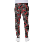 Horror Frankenstein Pattern Print Scuba Joggers