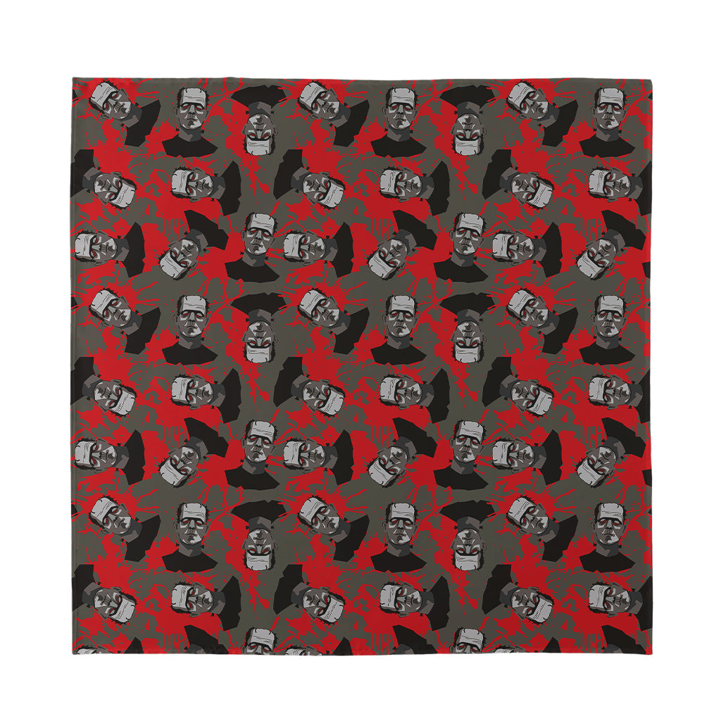 Horror Frankenstein Pattern Print Silk Bandana