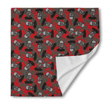 Horror Frankenstein Pattern Print Silk Bandana