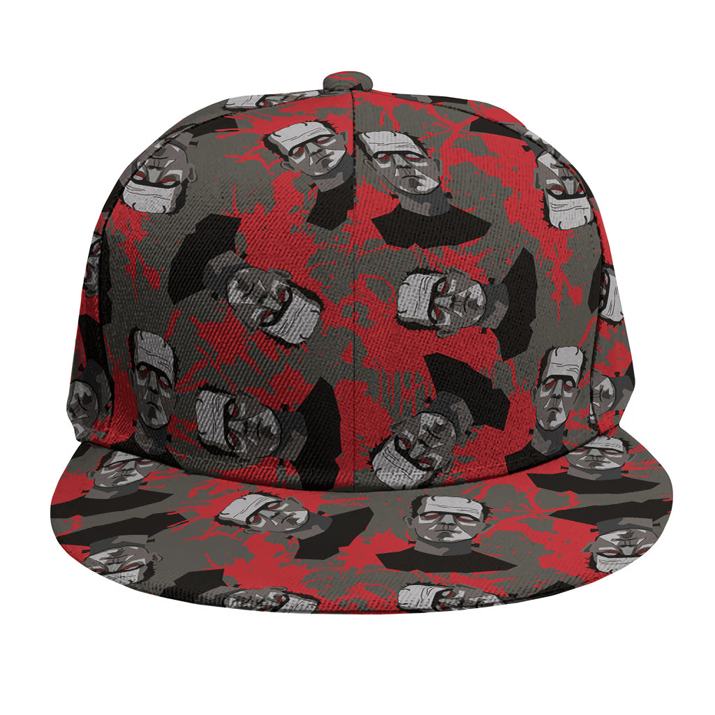 Horror Frankenstein Pattern Print Snapback Cap