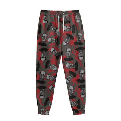 Horror Frankenstein Pattern Print Sweatpants
