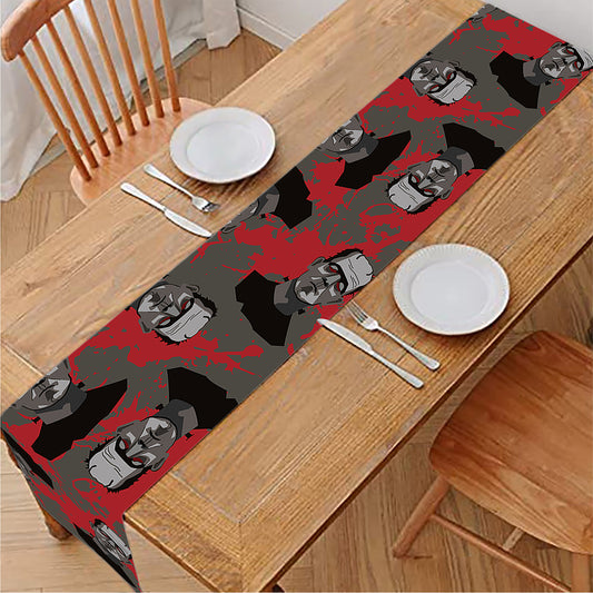 Horror Frankenstein Pattern Print Table Runner