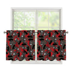 Horror Frankenstein Pattern Print Tier Curtains