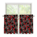 Horror Frankenstein Pattern Print Tier Curtains