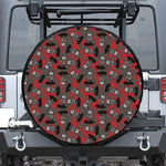 Horror Frankenstein Pattern Print Tire Cover