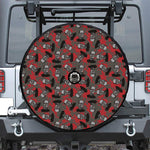 Horror Frankenstein Pattern Print Tire Cover With Camera Hole