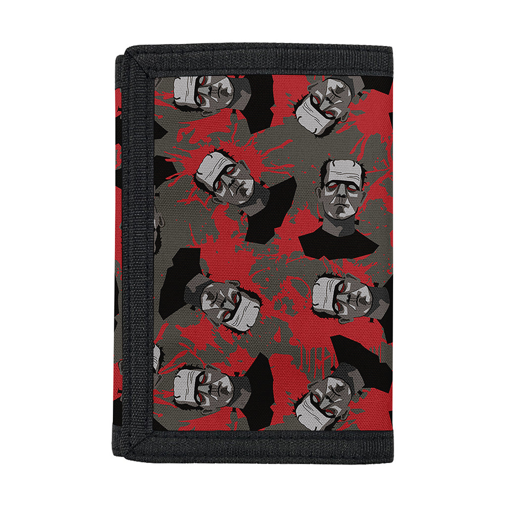 Horror Frankenstein Pattern Print Trifold Wallet