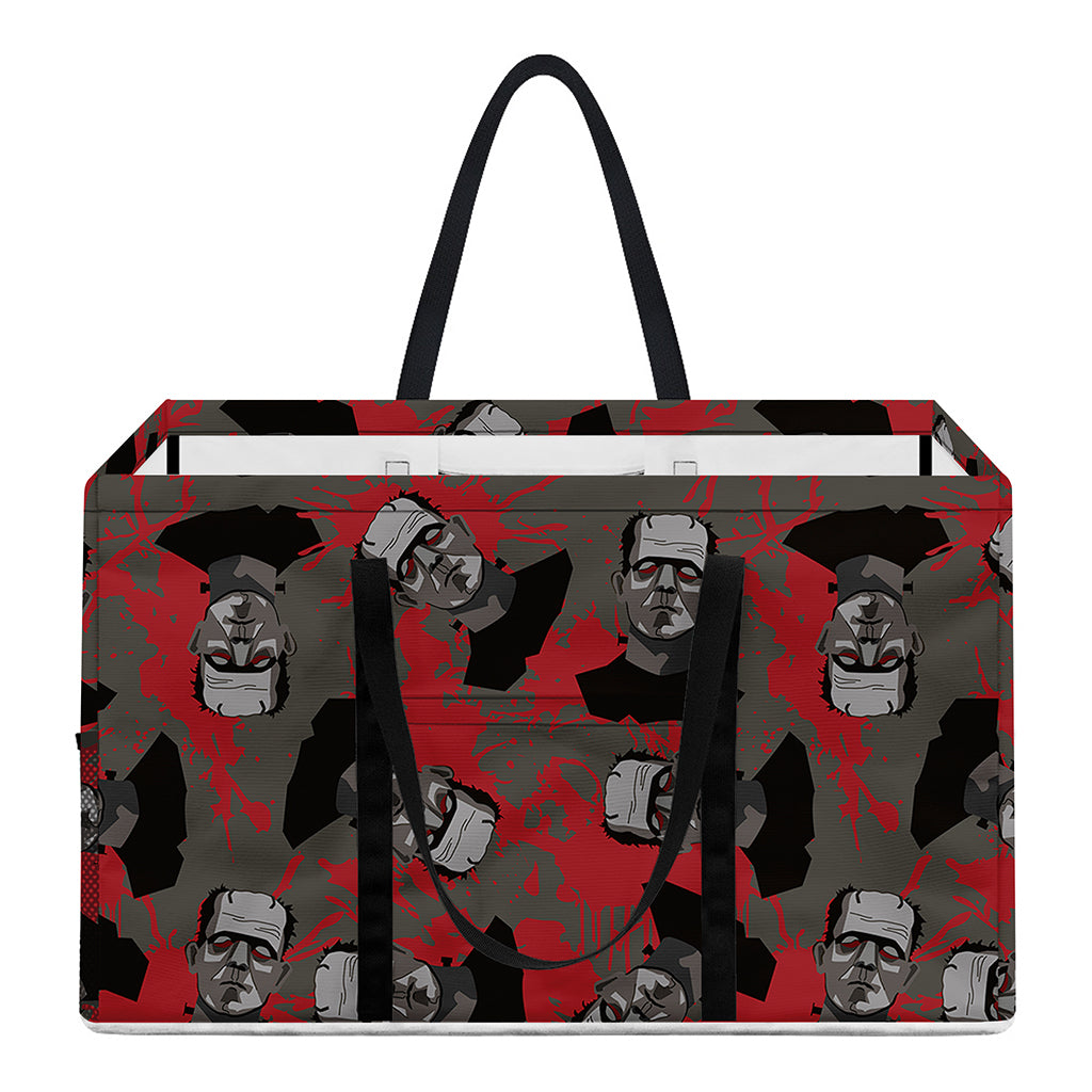 Horror Frankenstein Pattern Print Utility Tote Bag