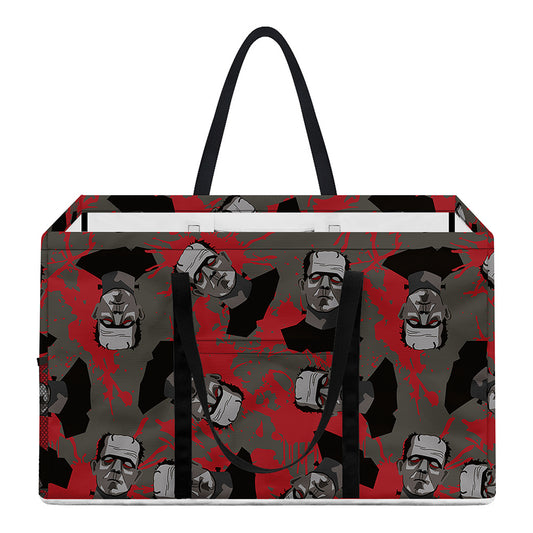 Horror Frankenstein Pattern Print Utility Tote Bag