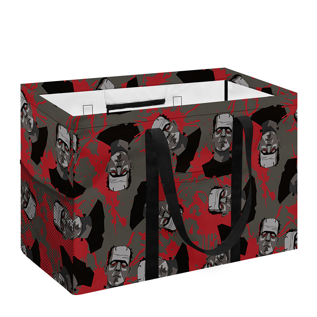 Horror Frankenstein Pattern Print Utility Tote Bag
