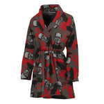 Horror Frankenstein Pattern Print Women's Bathrobe