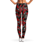 Horror Frankenstein Pattern Print Women's Leggings