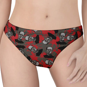 Horror Frankenstein Pattern Print Women's Thong