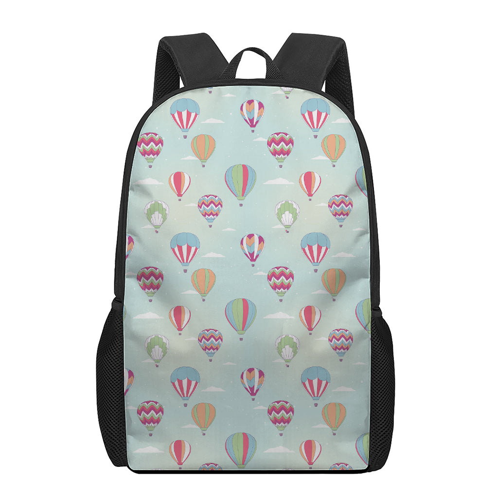 Hot Air Balloon Pattern Print 17 Inch Backpack