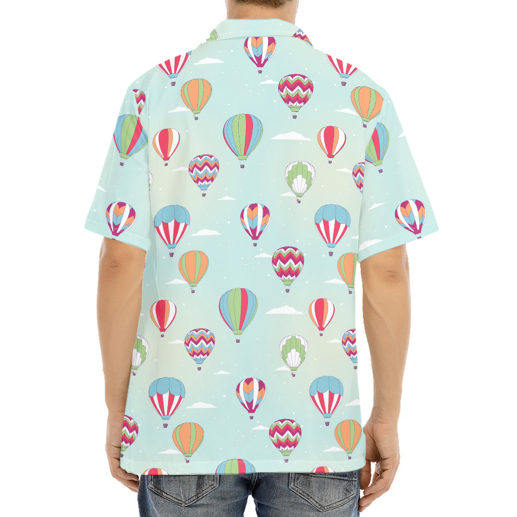 Hot Air Balloon Pattern Print Aloha Shirt