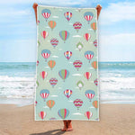 Hot Air Balloon Pattern Print Beach Towel
