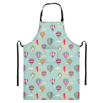 Hot Air Balloon Pattern Print Bib Apron With Pocket