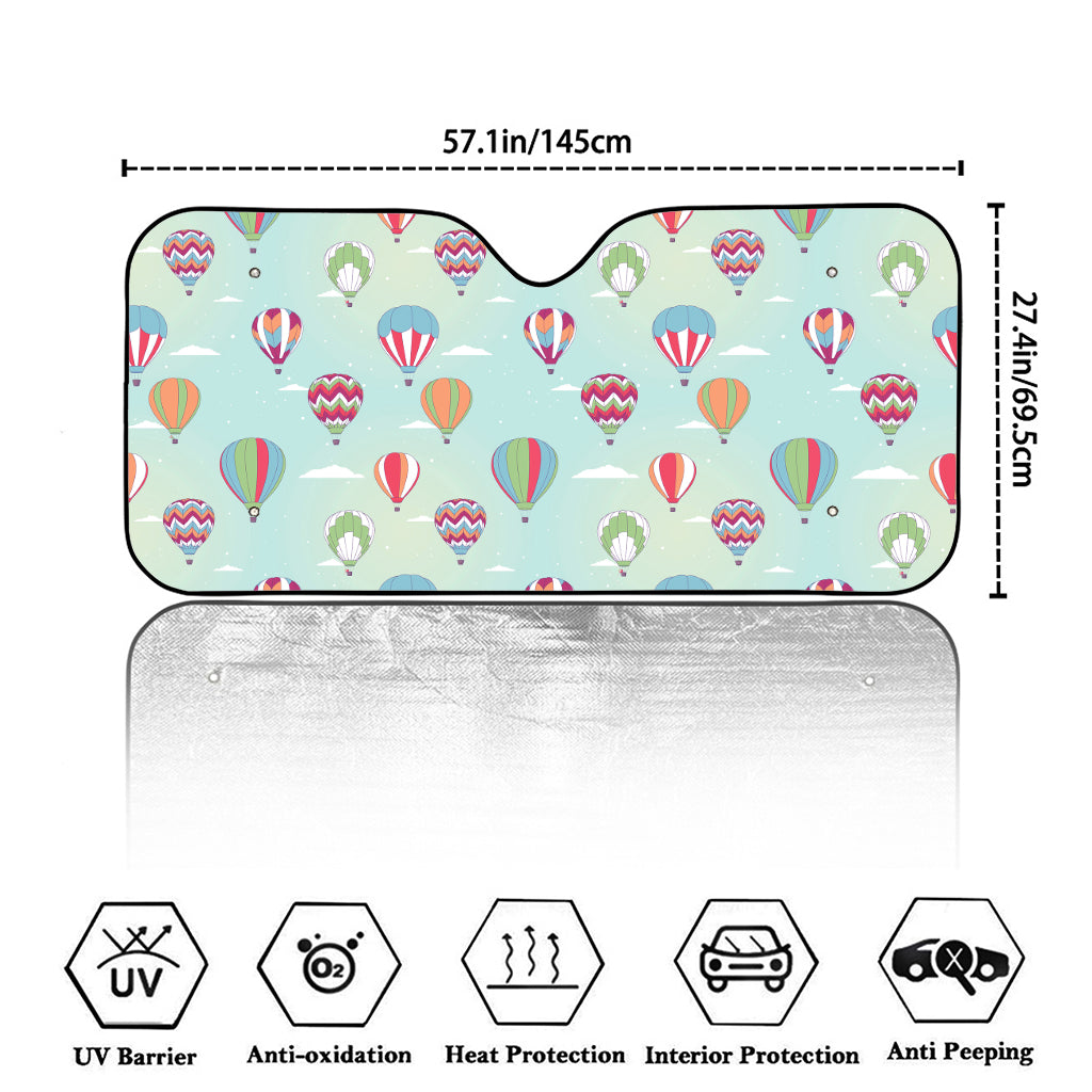 Hot Air Balloon Pattern Print Car Windshield Sun Shade