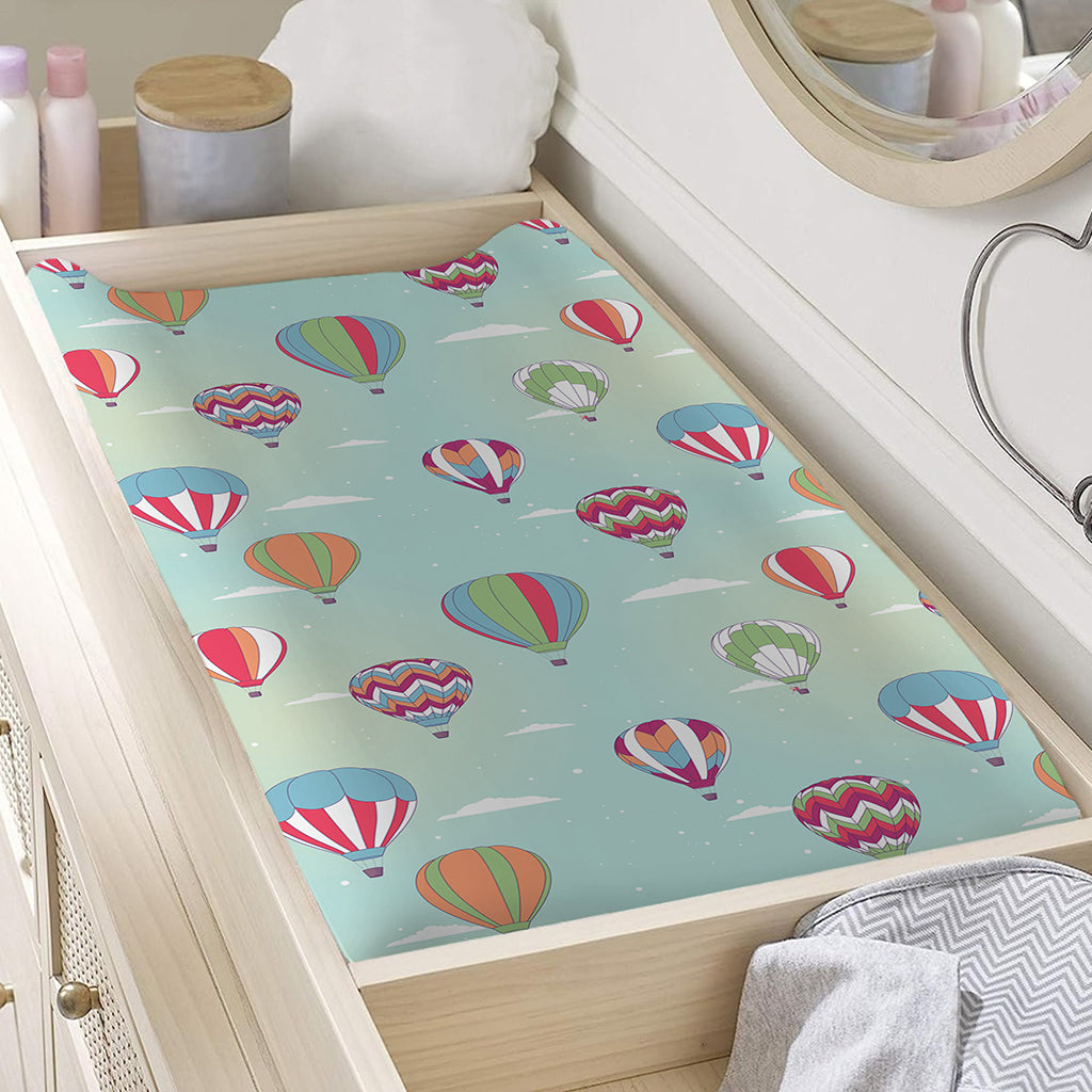 Hot Air Balloon Pattern Print Changing Pad Cover