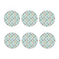 Hot Air Balloon Pattern Print Coaster Set