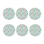 Hot Air Balloon Pattern Print Coaster Set