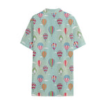 Hot Air Balloon Pattern Print Cotton Hawaiian Shirt