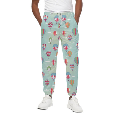 Hot Air Balloon Pattern Print Cotton Pants