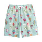 Hot Air Balloon Pattern Print Cotton Shorts