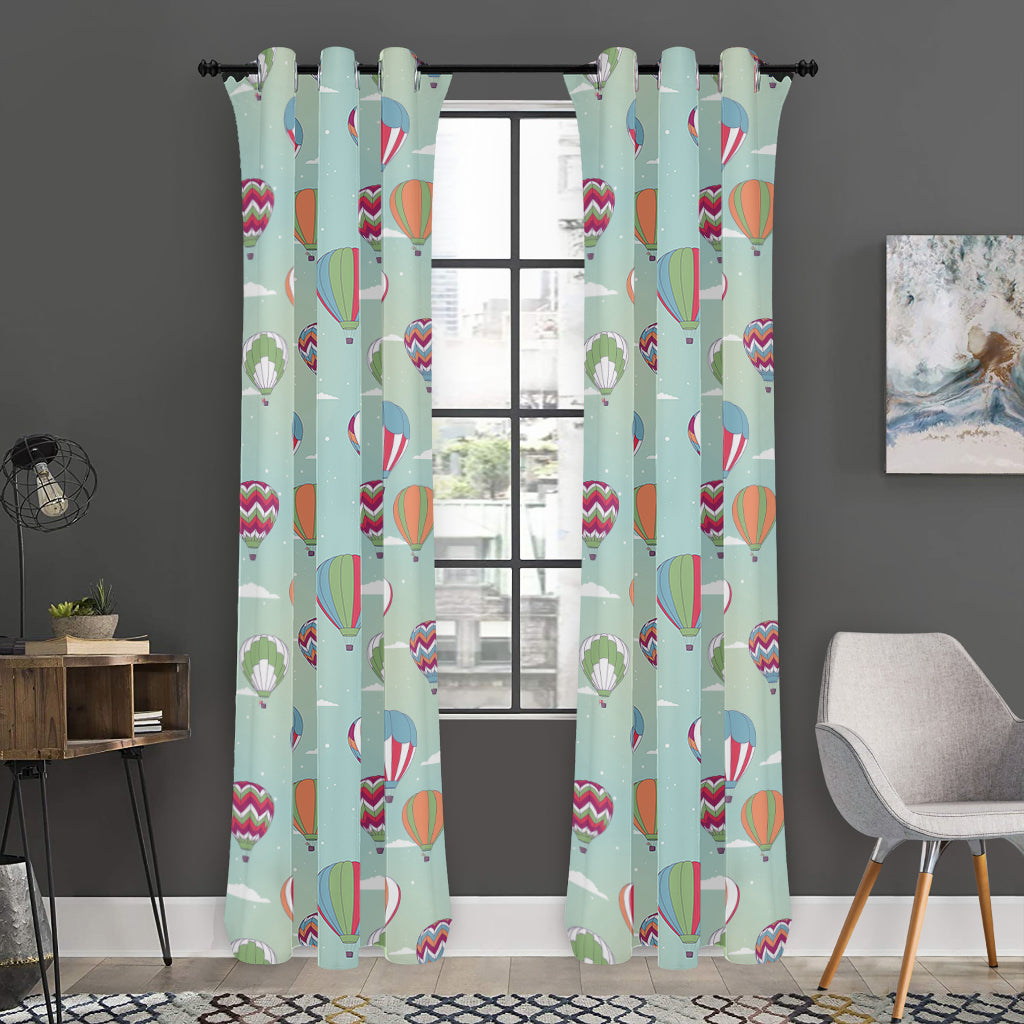 Hot Air Balloon Pattern Print Curtain