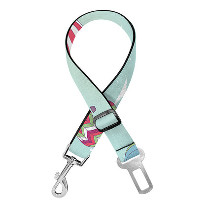 Hot Air Balloon Pattern Print Dog Seat Belt