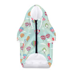 Hot Air Balloon Pattern Print Dog Zip Up Hoodie