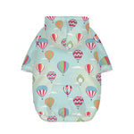 Hot Air Balloon Pattern Print Dog Zip Up Hoodie