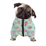 Hot Air Balloon Pattern Print Dog Zip Up Jacket