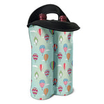 Hot Air Balloon Pattern Print Double Neoprene Wine Tote
